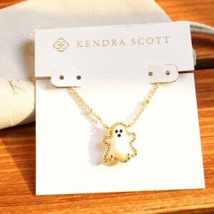 Kendra Scott Ghost Gold White Mother-of-Pearl Necklace fashion